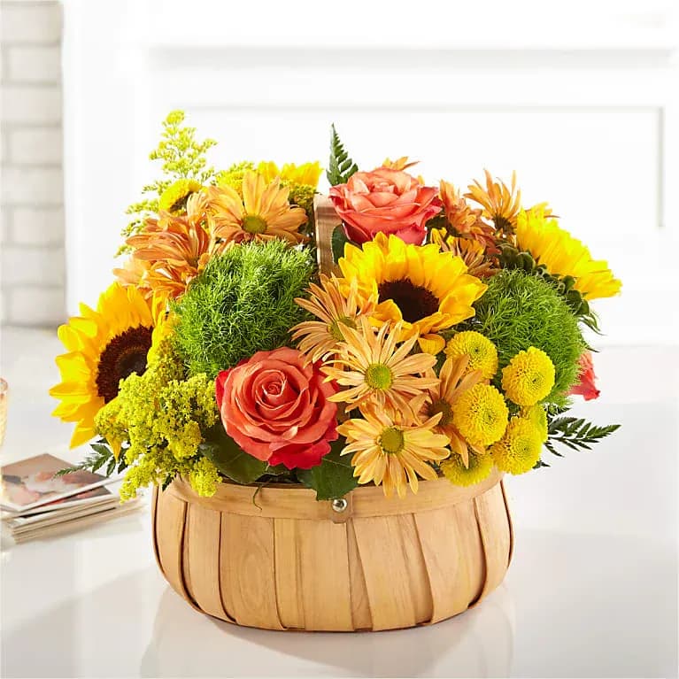 Harvest Sunflower Basket Standard