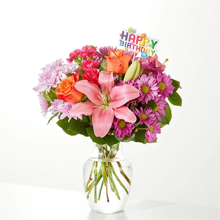 One and Only Bouquet & Happy Birthday Topper Standard